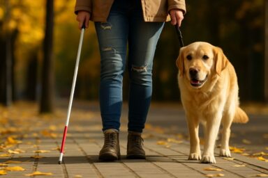 pomôcky pre zdravotne znevýhodnených - slepecký pes